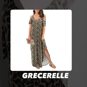 EUC Grecerelle Cold Shoulder Maxi Dress
